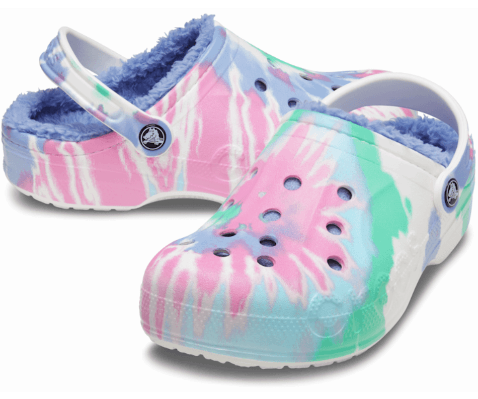 Crocs Baya Lined Tie-Dye Graphic Clog Pink Lemonade-Multi