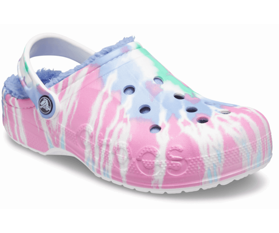 Crocs Baya Lined Tie-Dye Graphic Clog Pink Lemonade-Multi