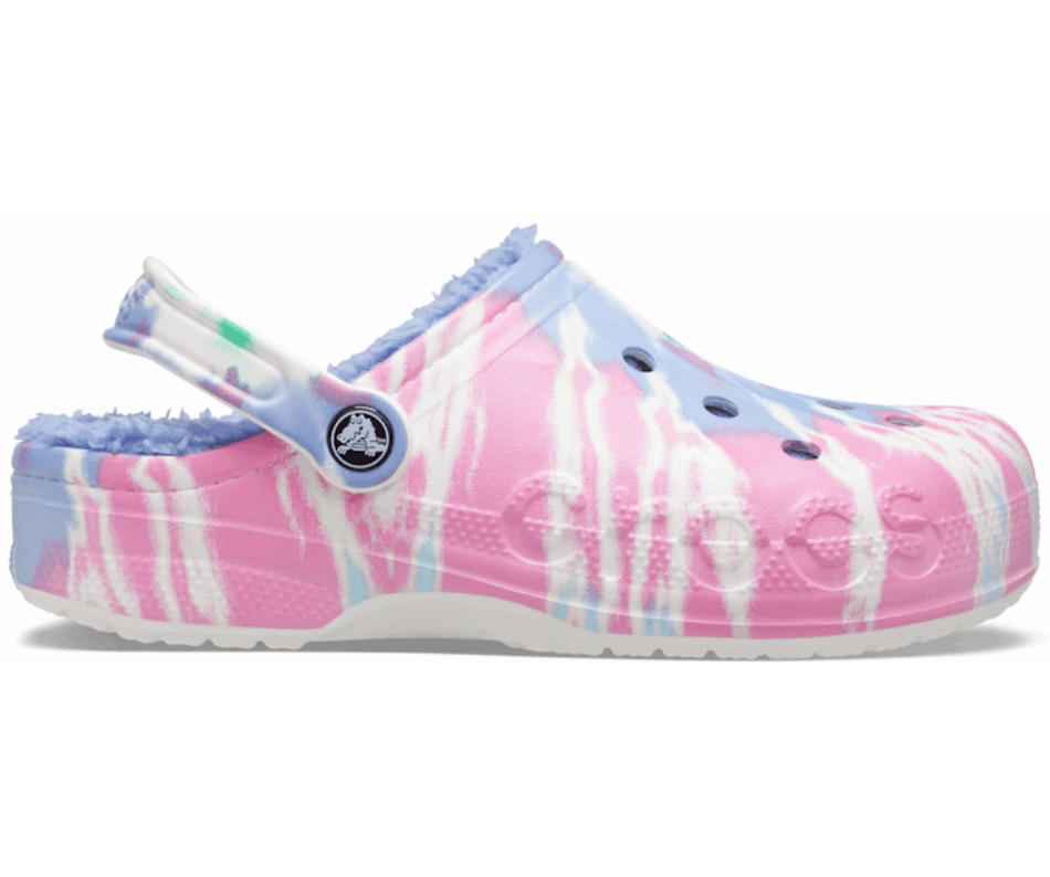 Crocs Baya Lined Tie-Dye Graphic Clog Pink Lemonade-Multi