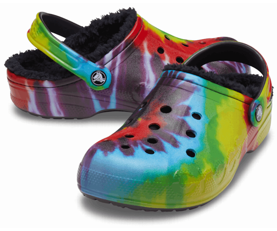 Crocs Baya Lined Tie-Dye Graphic Clog Multi-Black
