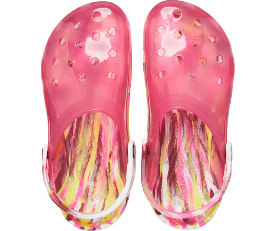 Crocs Classic Translucent Marbled Clog Fuchsia Fun-Multi