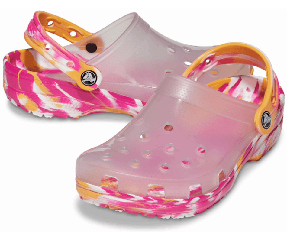 Crocs Classic Translucent Marbled Clog White-Multi