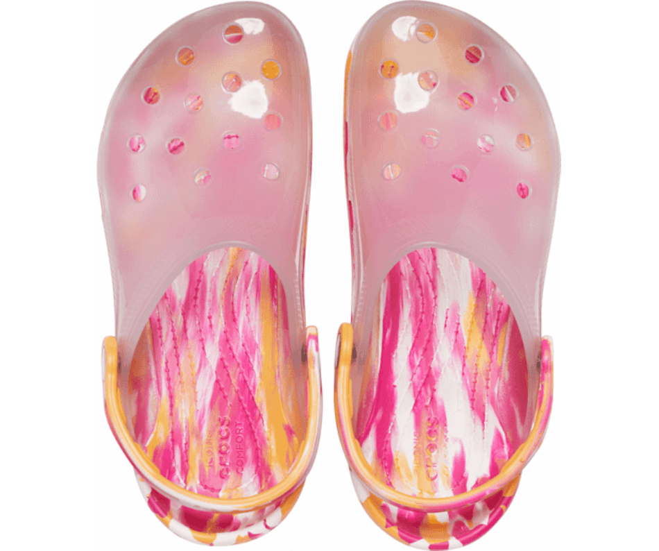 Crocs Classic Translucent Marbled Clog White-Multi