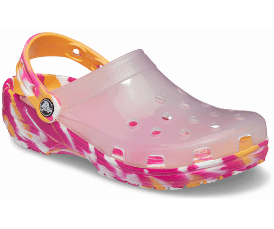 Crocs Classic Translucent Marbled Clog White-Multi