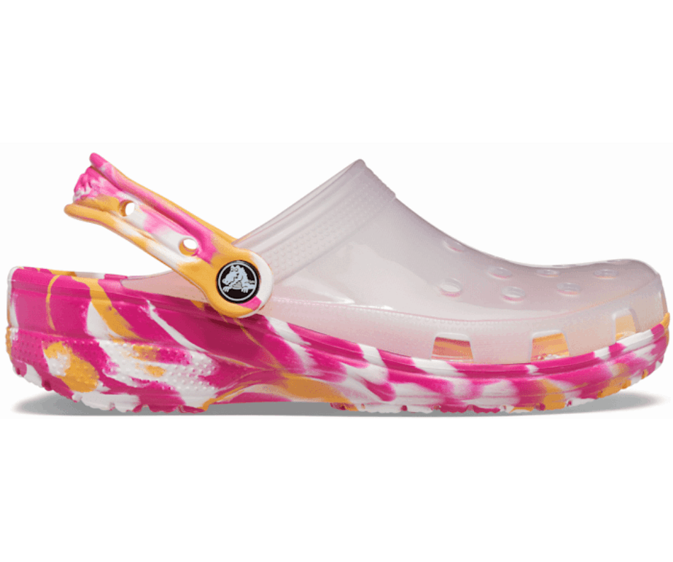 Crocs Classic Translucent Marbled Clog White-Multi