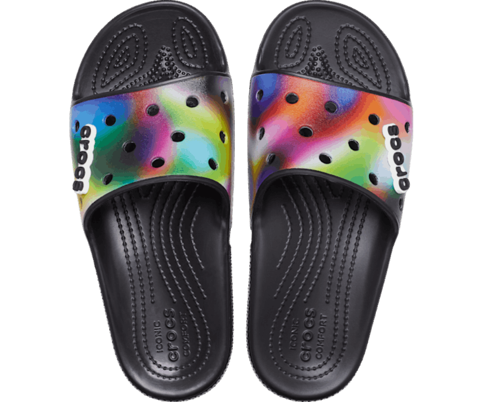 Crocs Classic  Solarized Slide Black-Multi