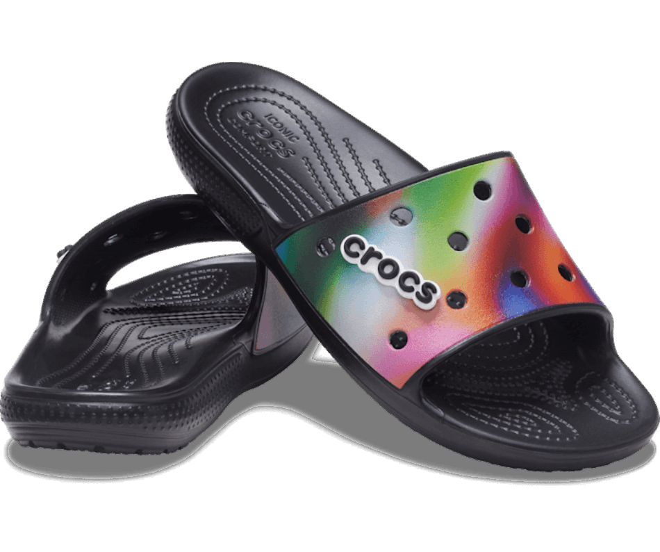 Crocs Classic  Solarized Slide Black-Multi