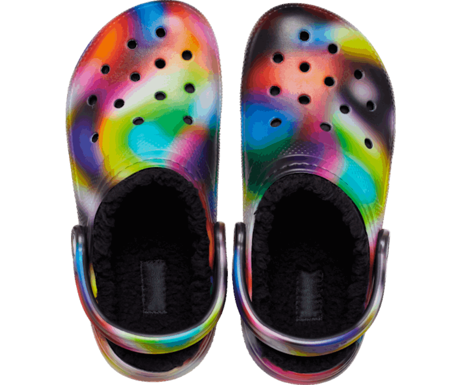 Crocs Classic Lined Solarized Clog Black-Multi