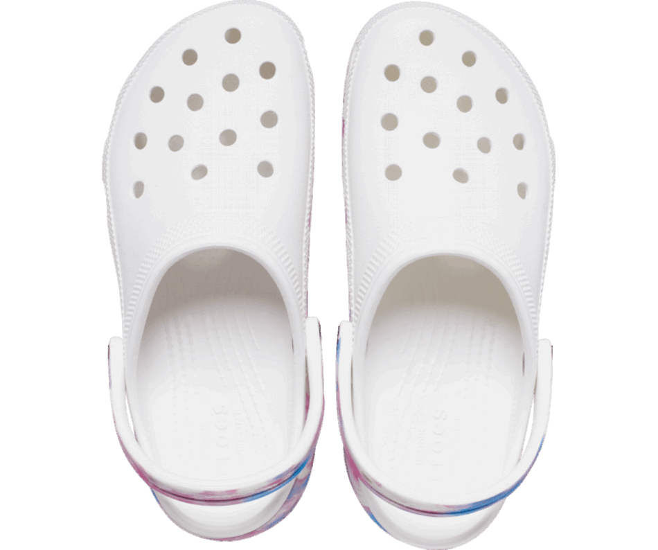 Crocs Women's Classic Platform Dream Clog White-Multi