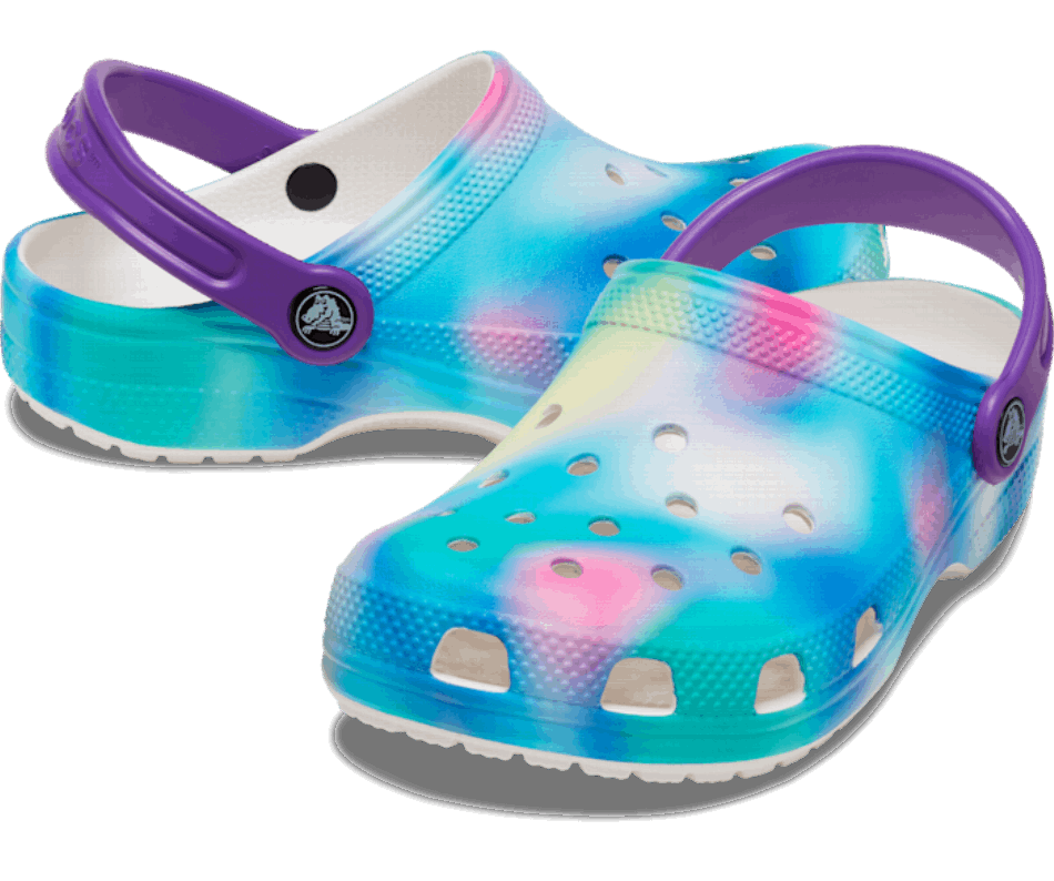 Crocs Kids’Classic Solarized Clog White-Multi