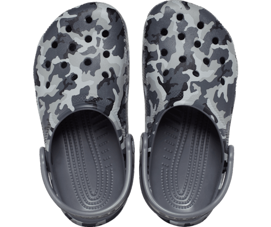Crocs Kids’Classic Camo Clog Black-Grey