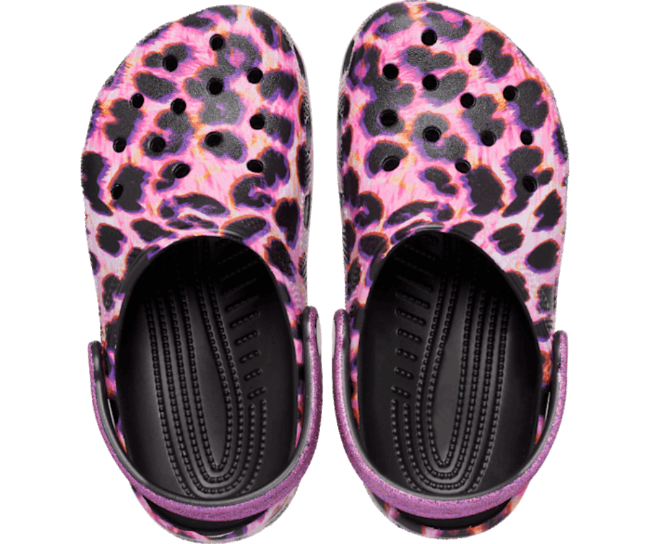 Crocs Kids’Classic Animal Print Clog Papaya-Leopard
