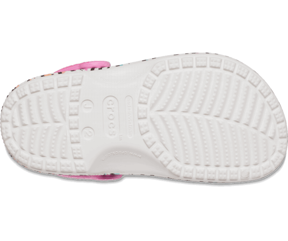 Crocs Kids’Classic Animal Print Clog White-Multi