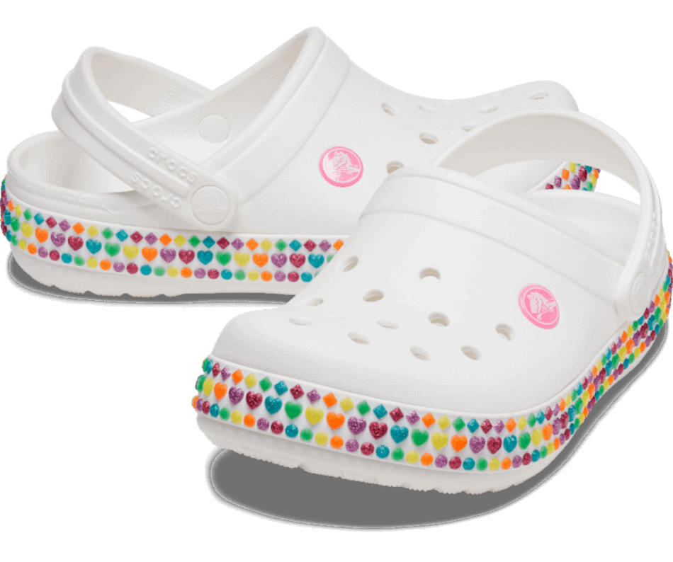 Crocs Kids' Crocband Gem Band Clog White