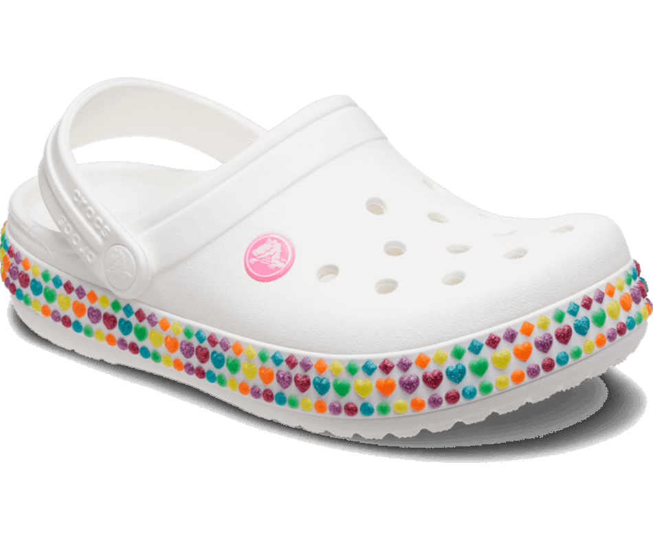 Crocs Kids' Crocband Gem Band Clog White