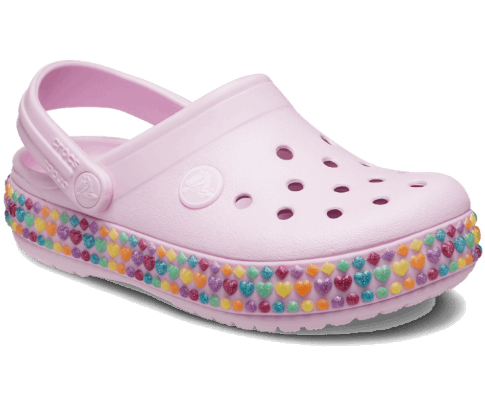 Crocs Toddlers' Crocband Gem Band Clog Ballerina Pink