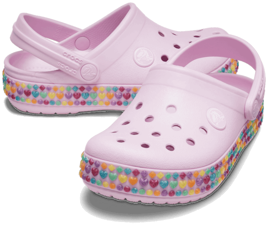 Crocs Toddlers' Crocband Gem Band Clog Ballerina Pink