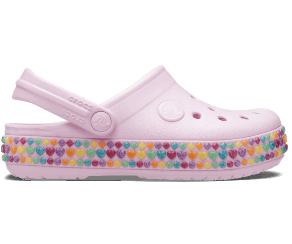 Crocs Toddlers' Crocband Gem Band Clog Ballerina Pink