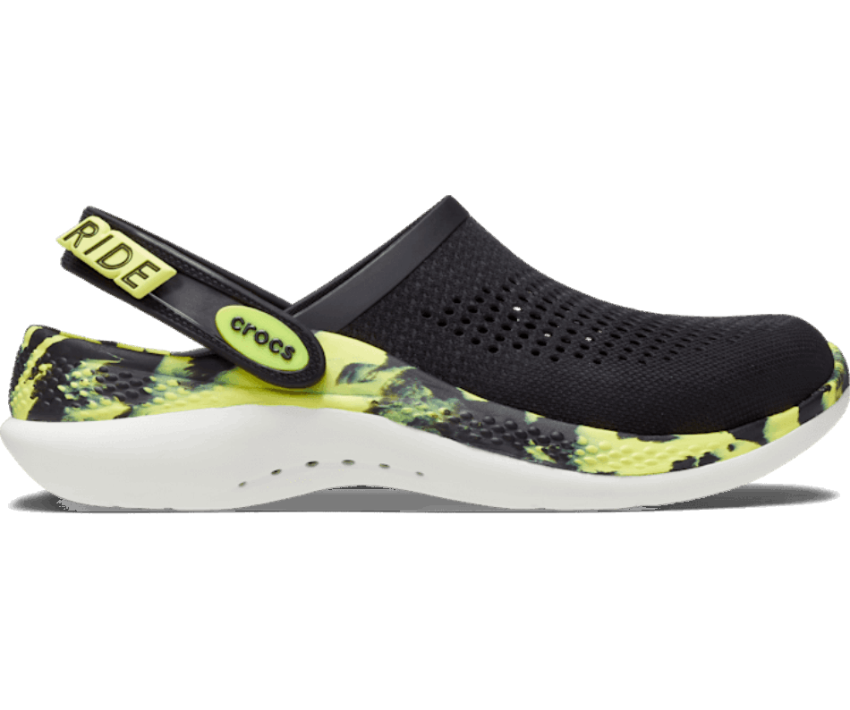 Crocs LiteRide 360 Marbled Clog Black-Citrus