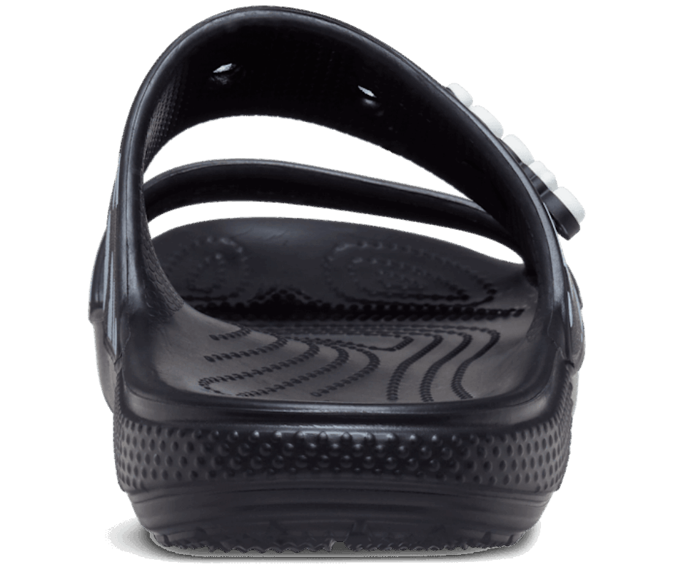 Crocs Classic  Heart Print Sandal Black-White