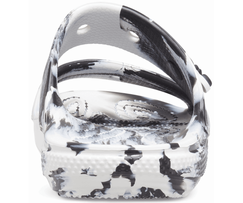 Crocs Classic  Marbled Sandal White-Black