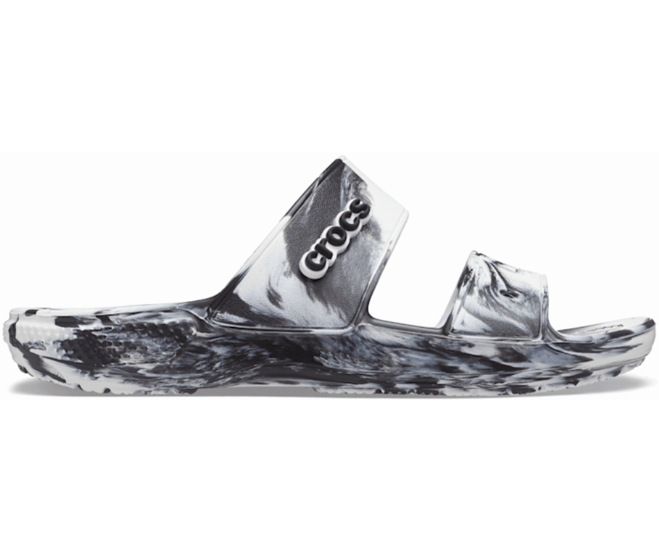 Crocs Classic  Marbled Sandal White-Black
