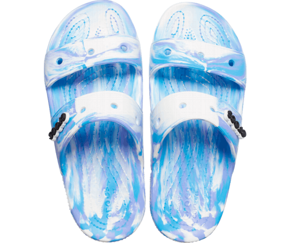 Crocs Classic Marbled Sandal White-Oxygen