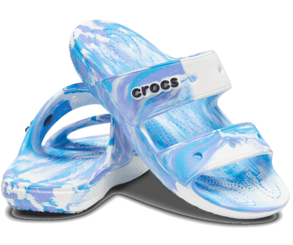 Crocs Classic  Marbled Sandal White-Oxygen
