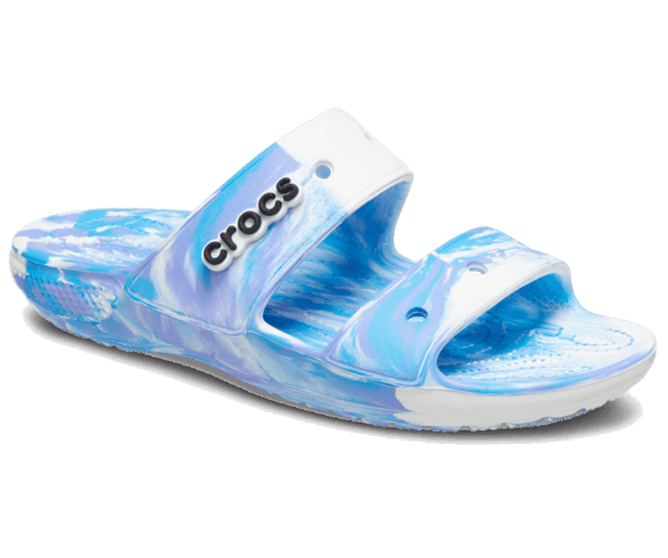 Crocs Classic  Marbled Sandal White-Oxygen