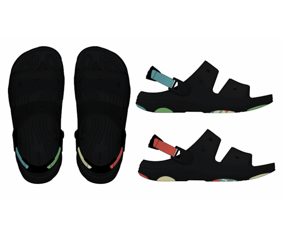 Crocs Kids' Classic All Terrain Sandal Black-Multi