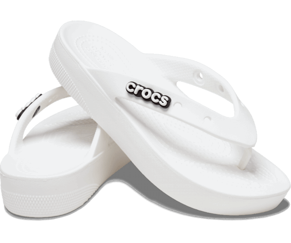 Crocs Classic Platform Flip White