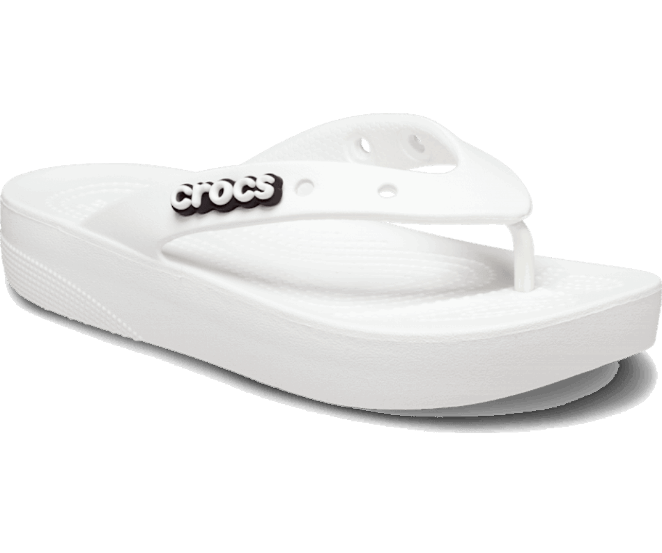 Crocs Classic Platform Flip White