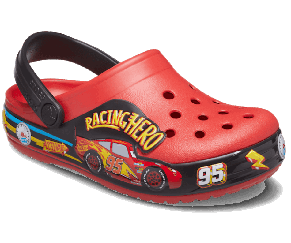 Crocs Toddlers' Fun Lab Disney PIxar Cars Lights Band Clog Flame