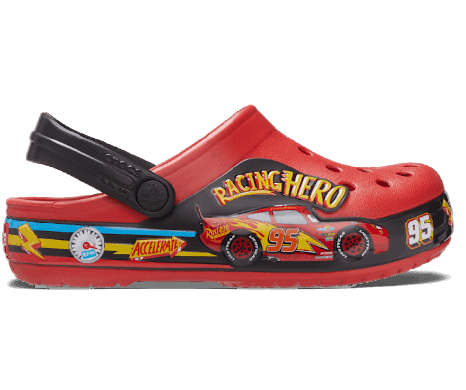 Crocs Toddlers' Fun Lab Disney PIxar Cars Lights Band Clog Flame