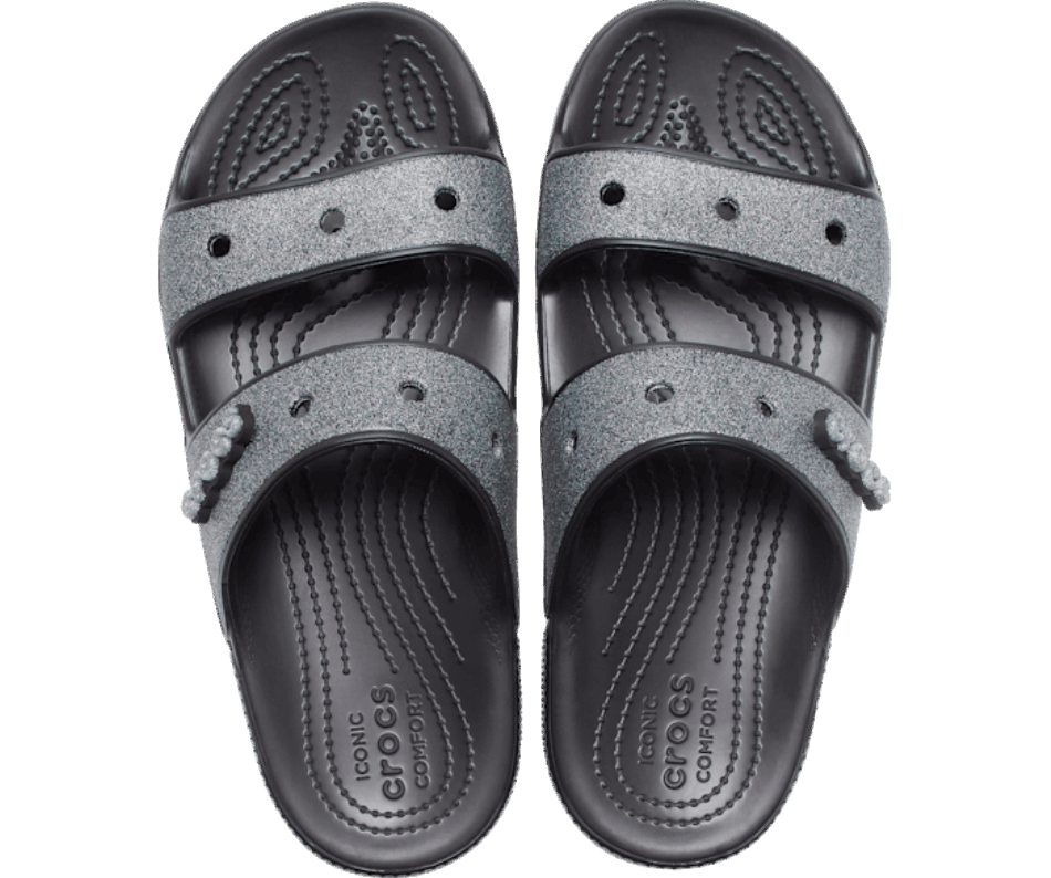 Crocs Classic  Glitter Sandal Black