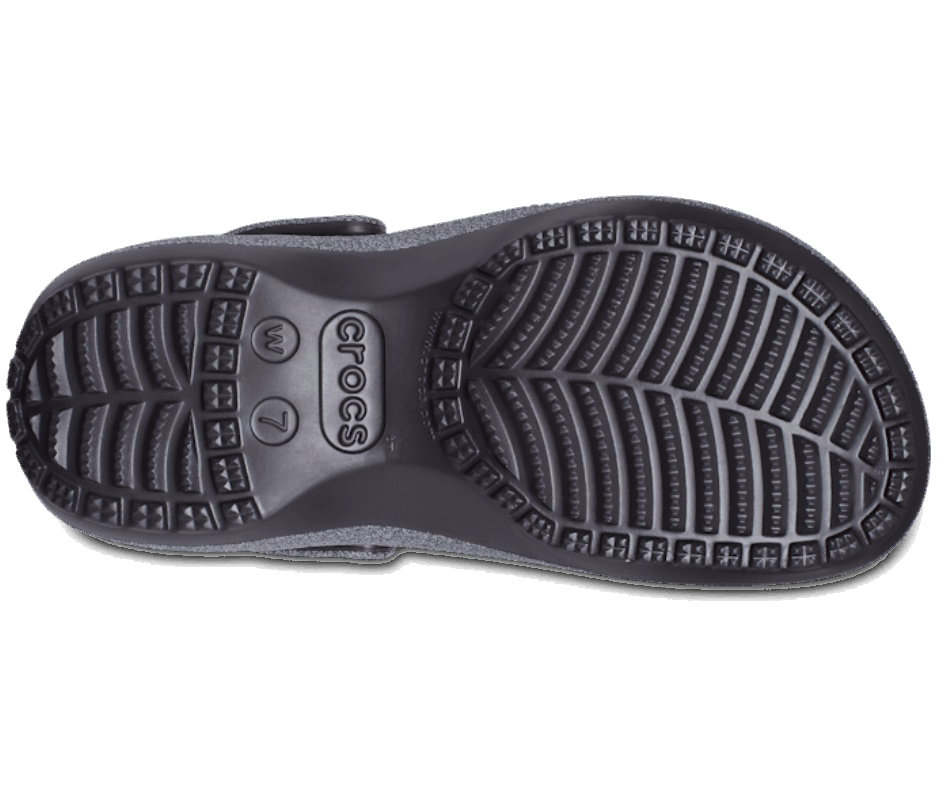 Crocs Women's Classic Platform Glitter Clog Black