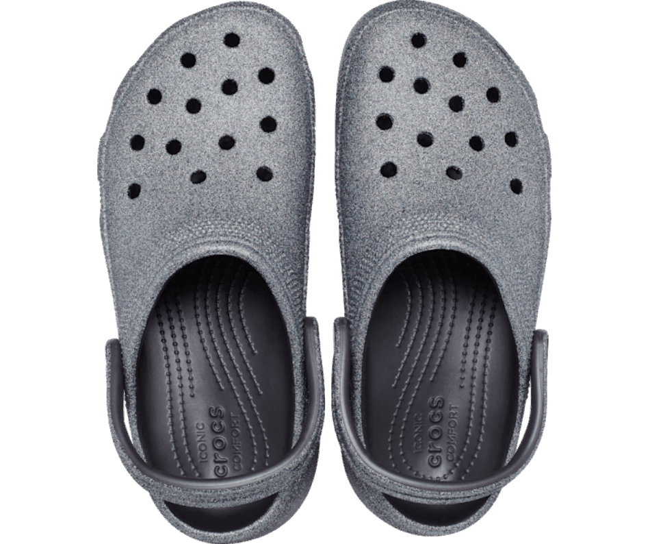 Crocs Women's Classic Platform Glitter Clog Black