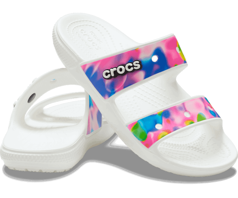 Crocs Classic  Solarized Sandal White-Pink