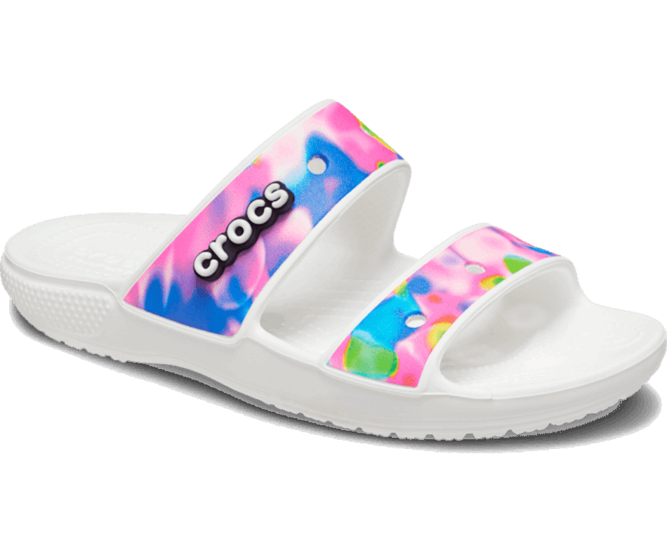 Crocs Classic  Solarized Sandal White-Pink