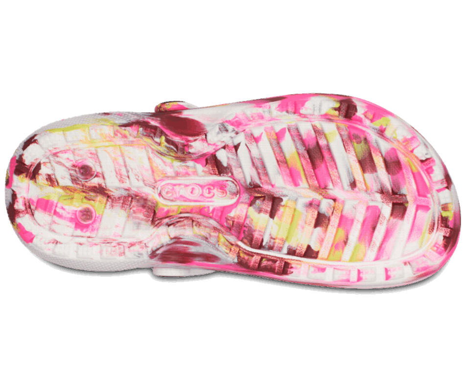 Crocs Toddlers' Classic Lined Marbled Clog Electric Pink-Multi