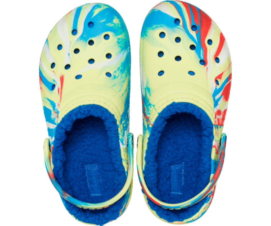Crocs Toddlers' Classic Lined Marbled Clog Sulphur-Multi