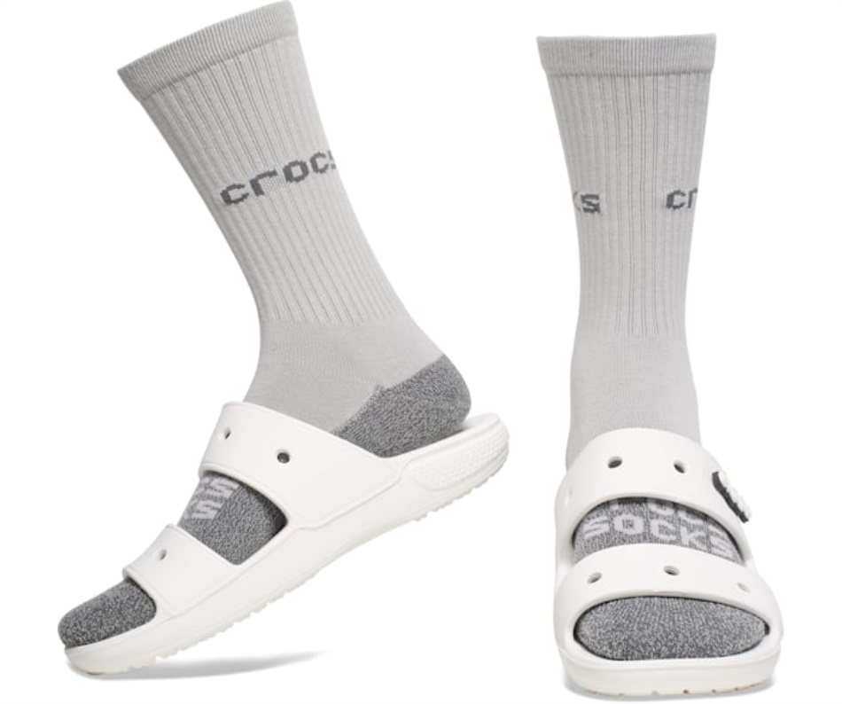 Crocs Socks Adult Crew Solid 3-Pack Multi