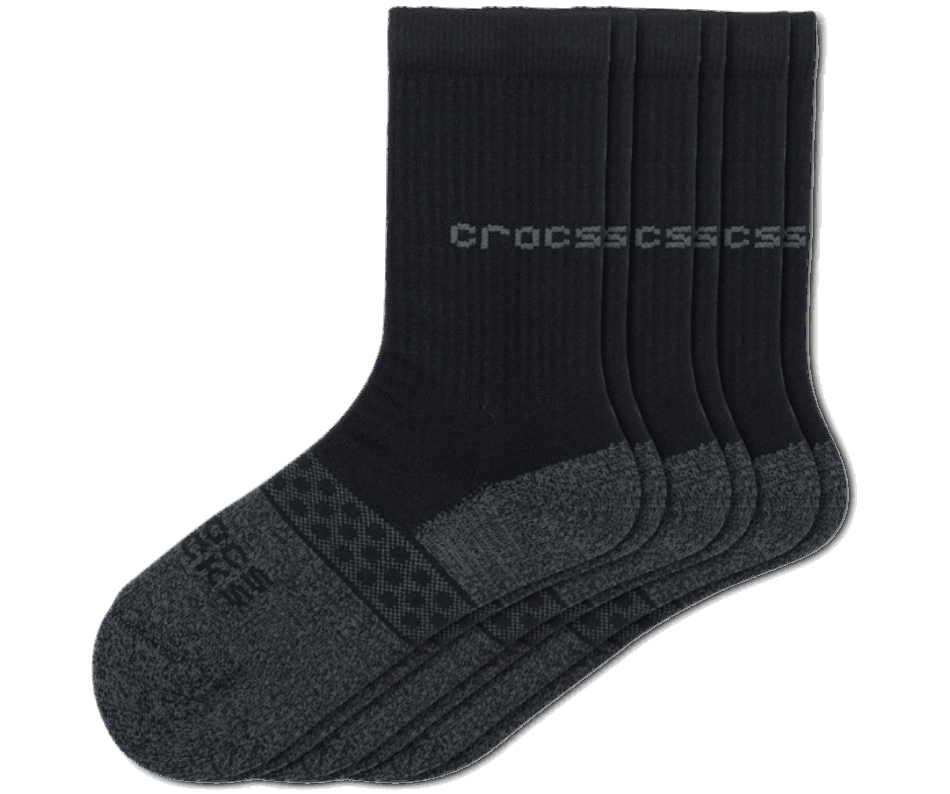 Crocs Socks Kid Crew Solid 3-Packs Black