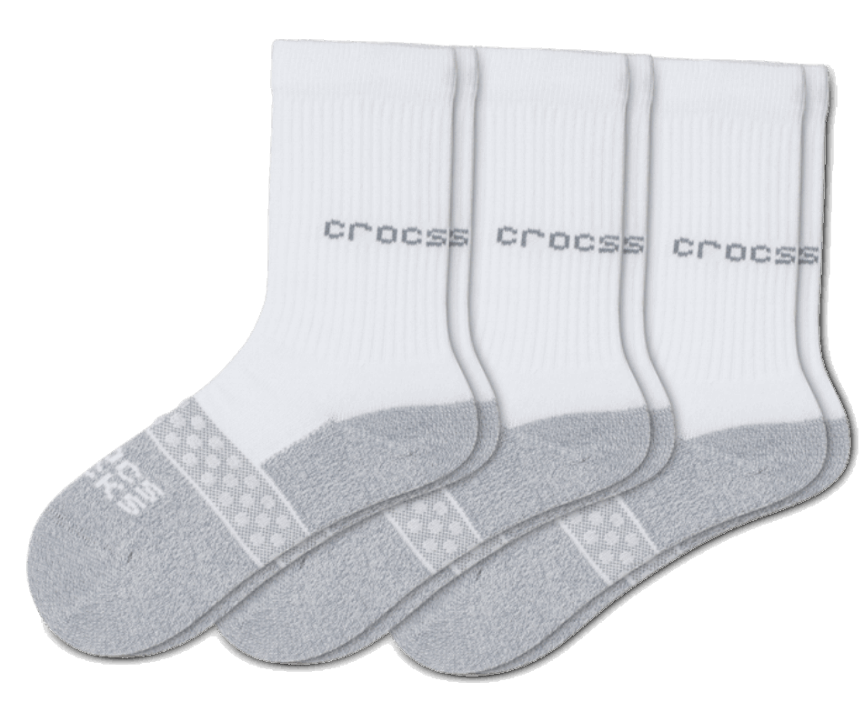 Crocs Socks Kid Crew Solid 3-Packs White