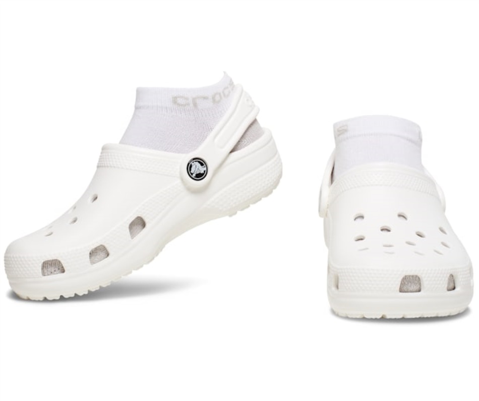 Crocs  Socks Kid Low Evergreen 3-Packs White