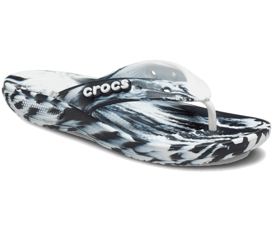 Crocs Classic  Marble Flip Black-White