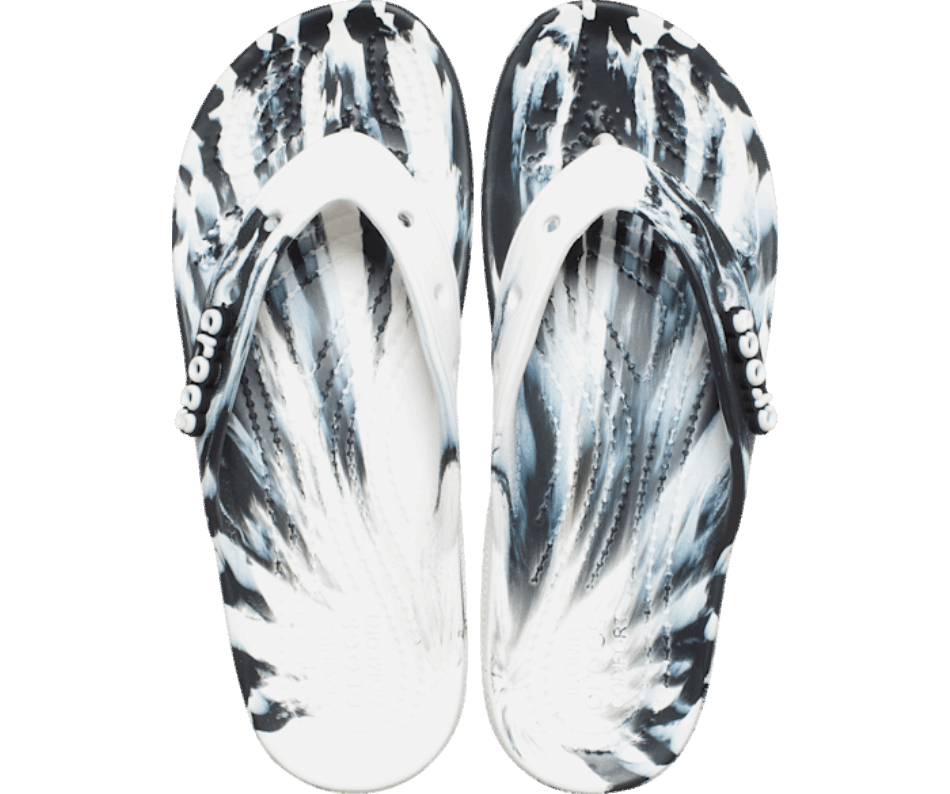 Crocs Classic  Marble Flip Black-White