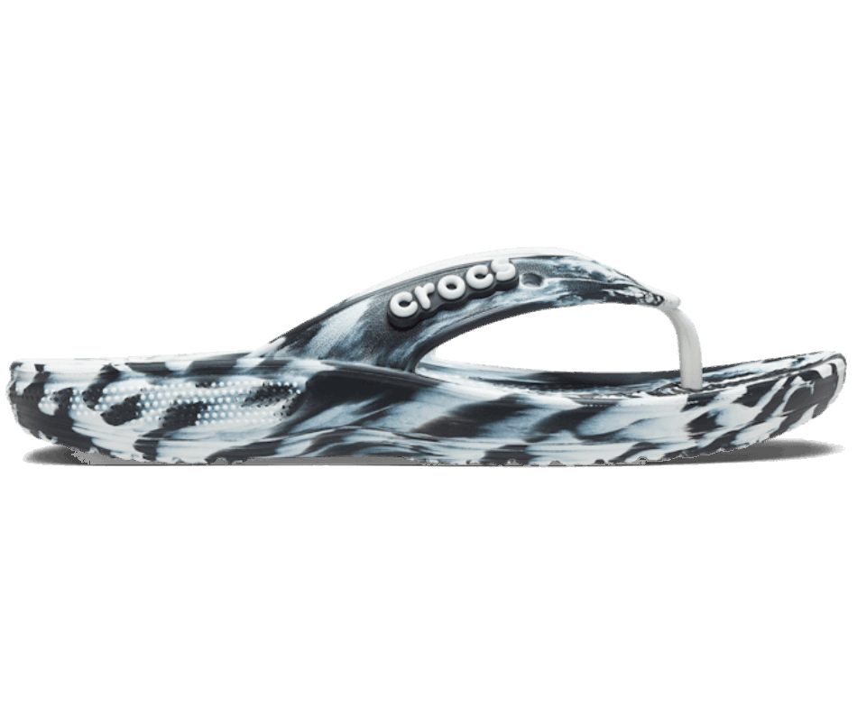 Crocs Classic  Marble Flip Black-White