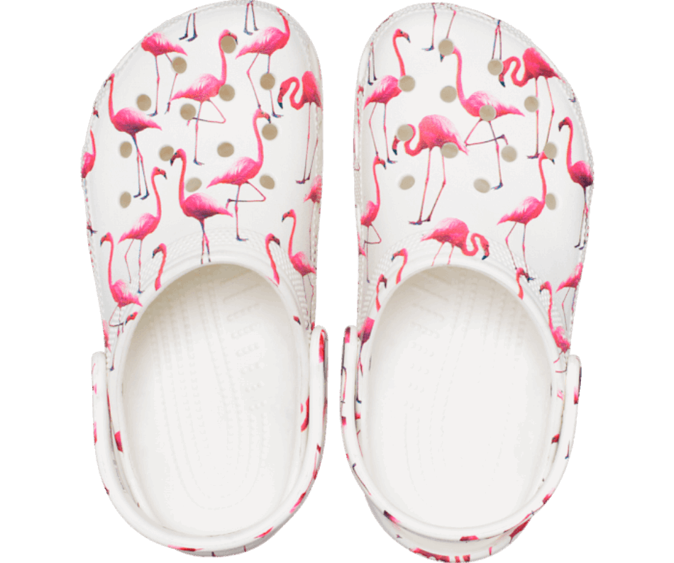 Crocs Kids' Classic Pool Party Clog White-Flamingo