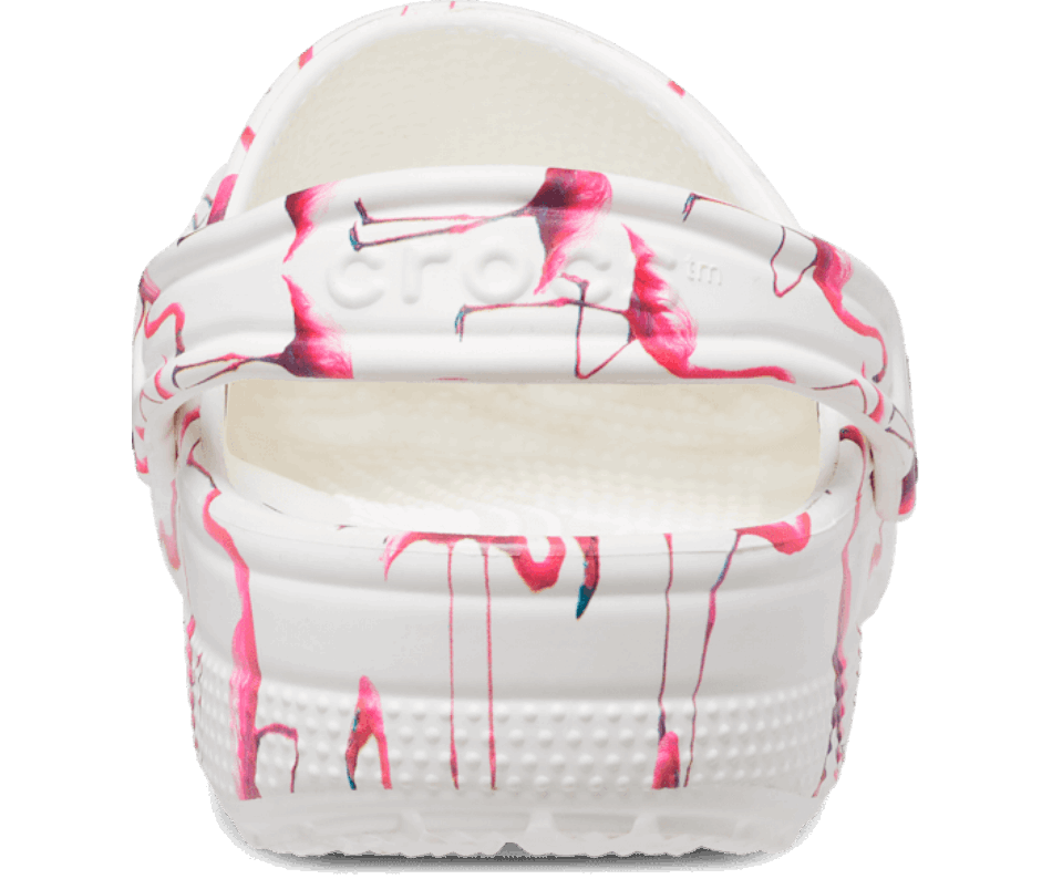Crocs Kids' Classic Pool Party Clog White-Flamingo